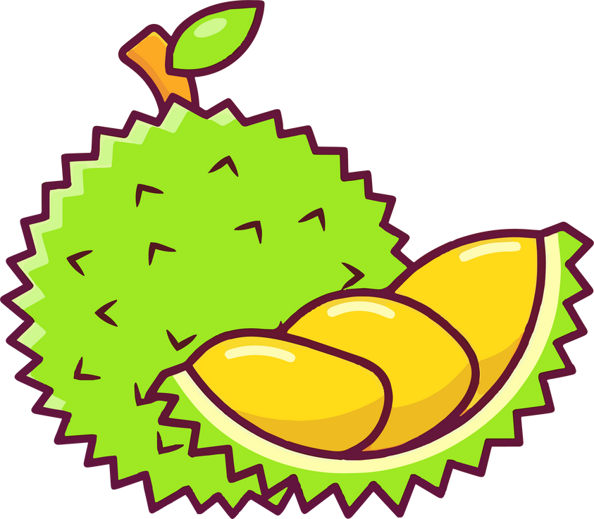 Durian Fruit And Sliced